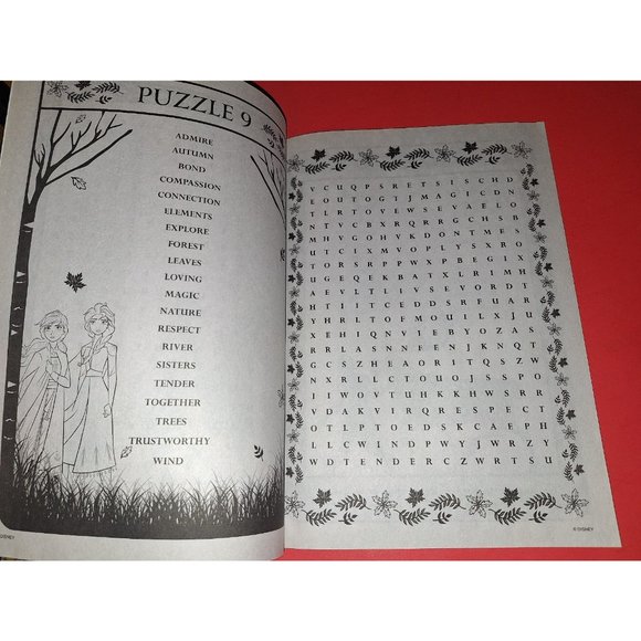 Frozen Word Search Puzzle Activity & Coloring Book For Kids Learning - Picture 4 of 5